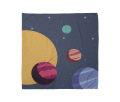 Cartoon Colorful Planets Bandana