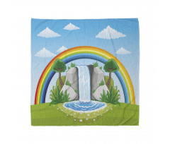 Waterfall and Rainbow Cartoon Bandana