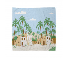 Village with Houses Trees Bandana