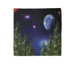 Cosmic Night Pine Trees Bandana