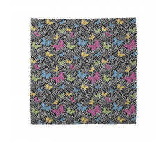 Butterflies on Zebra Bandana