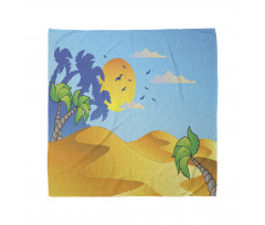 Cartoon Desert Landscape Palms Bandana