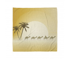 Camel Caravan and Palm Trees Bandana