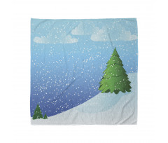 Snow Pouring onto Trees Bandana