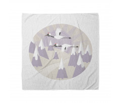 Red Crowned Cranes Flying Bandana