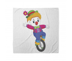 Circus Humorous Boy on Wheel Bandana