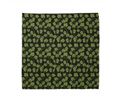 Botany Grape Leaves on Dark Bandana