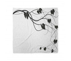 Monotone Abstract Leaves Art Bandana