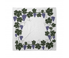 Grape Leaves Frame Graphic Bandana