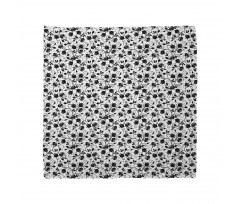 Monotone Intertwined Rosebuds Bandana