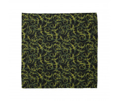 Dark Tones Abstract Ivy Grape Bandana