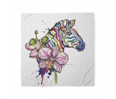 Animal Orchid Ink Art Bandana