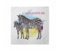 Zebras on Splashes Art Bandana