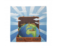 Globe in a Vacation Suitcase Bandana