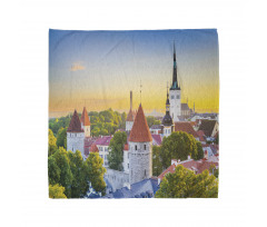 Estonia Historic Town Sunset Bandana