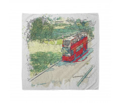 Tourist Bus Watercolor Art Bandana