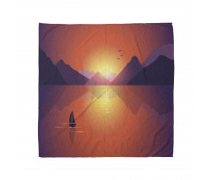 Lonely Sailboat at Sunset Bandana