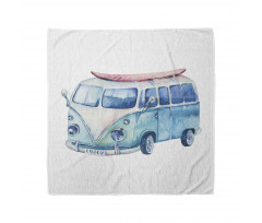 Watercolor Happy Surf Van Bandana