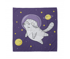 Cat Astronaut Cartoon Bandana