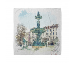 Old Fountain in Town Square Bandana