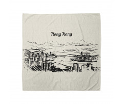 Hong Kong Skyline Wording Bandana