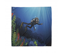 Scuba Diver Exploring Art Bandana