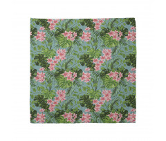 Exotic Pastel Plumeria Pattern Bandana