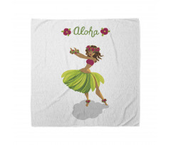 Hula Dancer Girl Aloha Wording Bandana