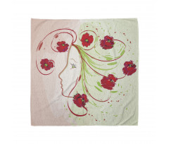 Watercolor Poppy Bandana