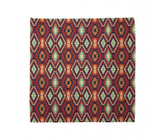 Tribal Bandana Turuncu Geometrik Desen