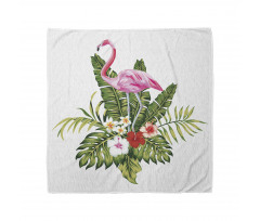 Flamingo and Flowers Bandana