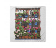 Flower Pots on Old Window Bandana