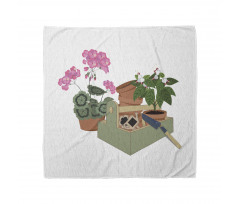 Flowers and Garden Tools Bandana