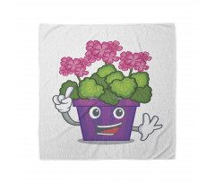 Flower Pot Smiling Art Bandana