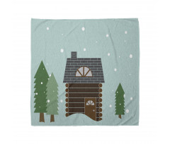 Cabin in Snowy Landscape Bandana