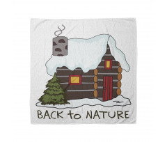 Cozy Snowy Wooden Cabin Bandana