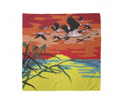 Tropikal Bandana Uçan Flamingolar