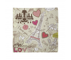 Doodle Eiffel Tower Love Bandana