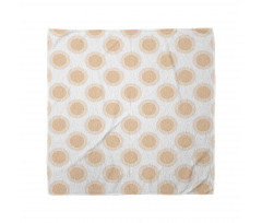 Geometrik Bandana Retro Pastel Tonlu Daireler Deseni