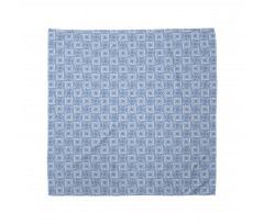 Geometrik Bandana İç İçe Geçmiş Çiçeksi Karalama Motifler 