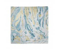 Modern Bandana Doğal Marble Esintili Ebru Karışımlı Desen