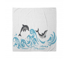 Big Fish Mammal Waves Art Bandana