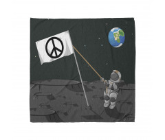 Astronaut Setting a Flag Bandana