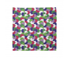 Geometrik Bandana Rengarenk Mozaik Şekilli