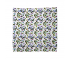 Colorful Exotic Flowers Art Bandana