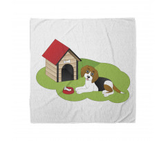 Dog House Bone Grass Graphic Bandana