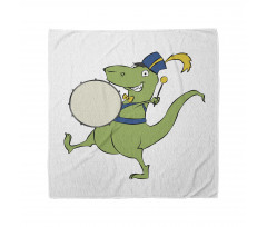 Happy Green Dinosaur Playing Bandana