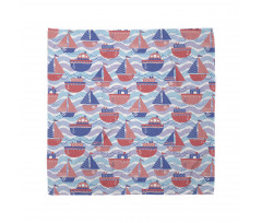 Sailing Boats Wave Graphic Bandana