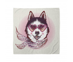 Retro Bandana Süslü Köpek Desenli