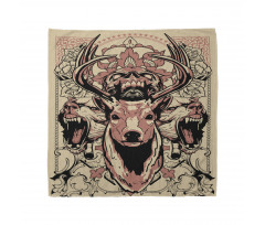 Floral Skull and Wolves Bandana